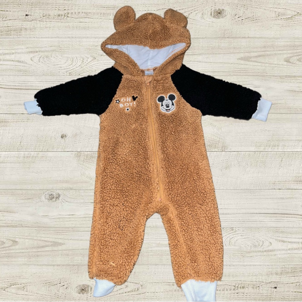 Cozy Brown and Black Baby One Piece
